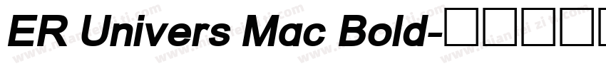 ER Univers Mac Bold字体转换